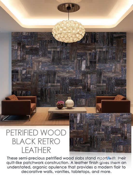 Petrified Wood Black Retro