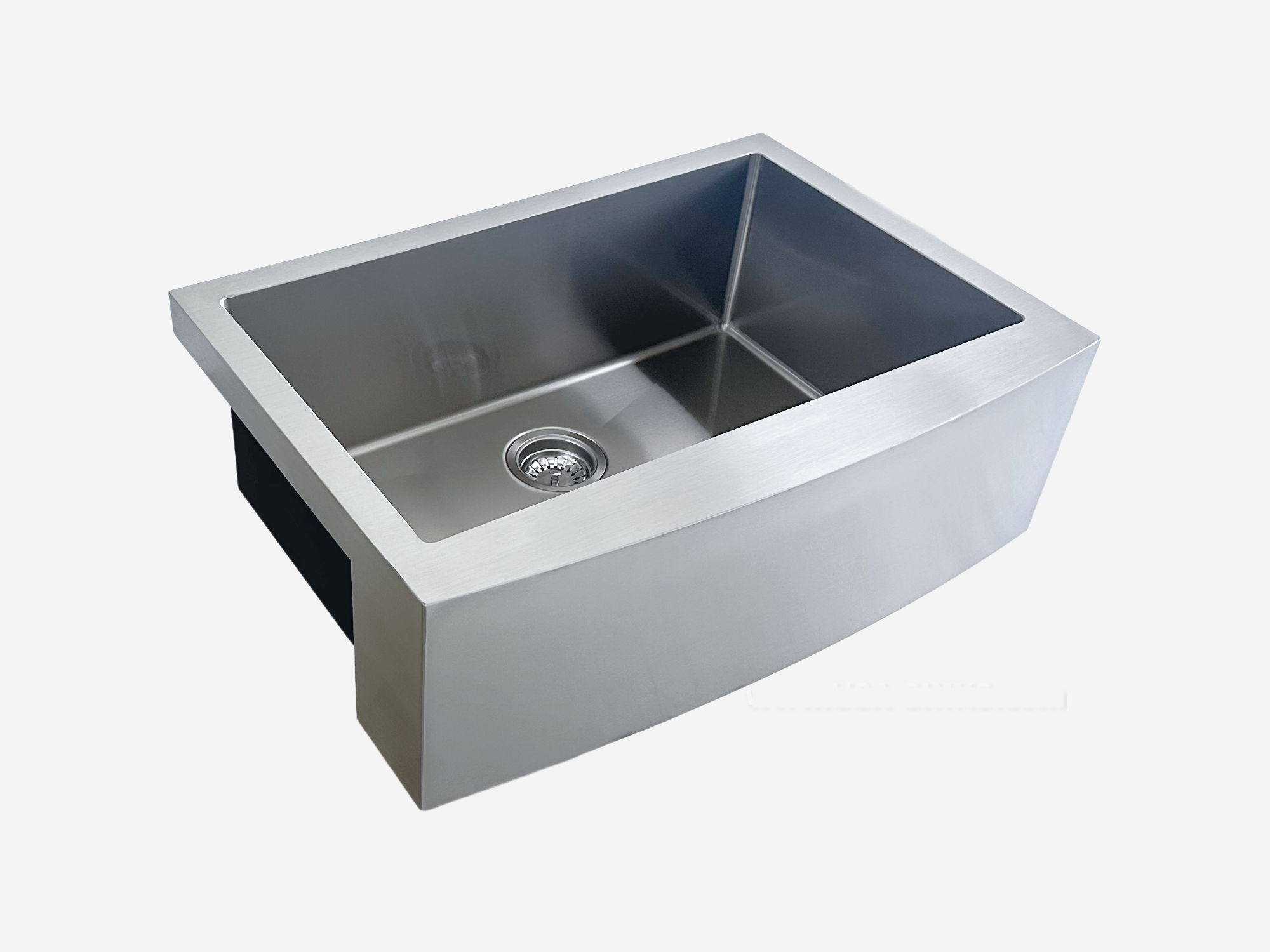 30" x 21" Farmhouse Undermount Single Bowl, 10mm Radius, 18-Gauge Stainless Steel Sink