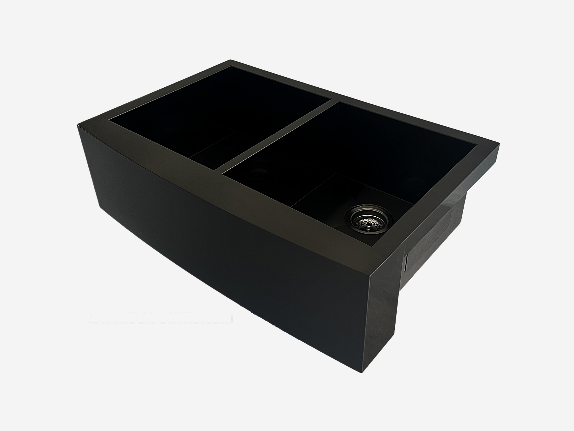 33" x 22" Farmhouse Undermount Double Bowl, Zero Radius, 18-Gauge Stainless Steel Sink - Gold