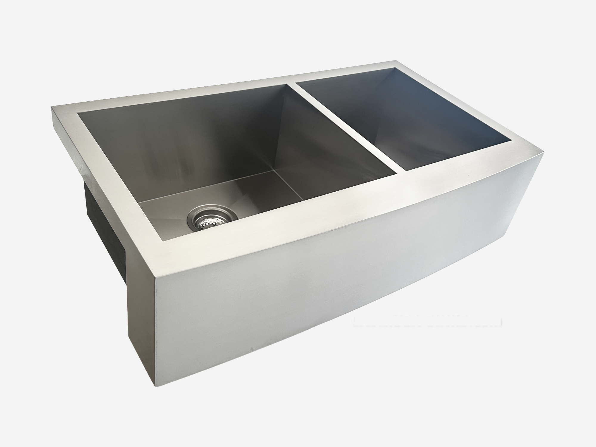 36" x 21" Farmhouse Undermount Single Bowl, Zero Radius, 18-Gauge Stainless Steel Sink