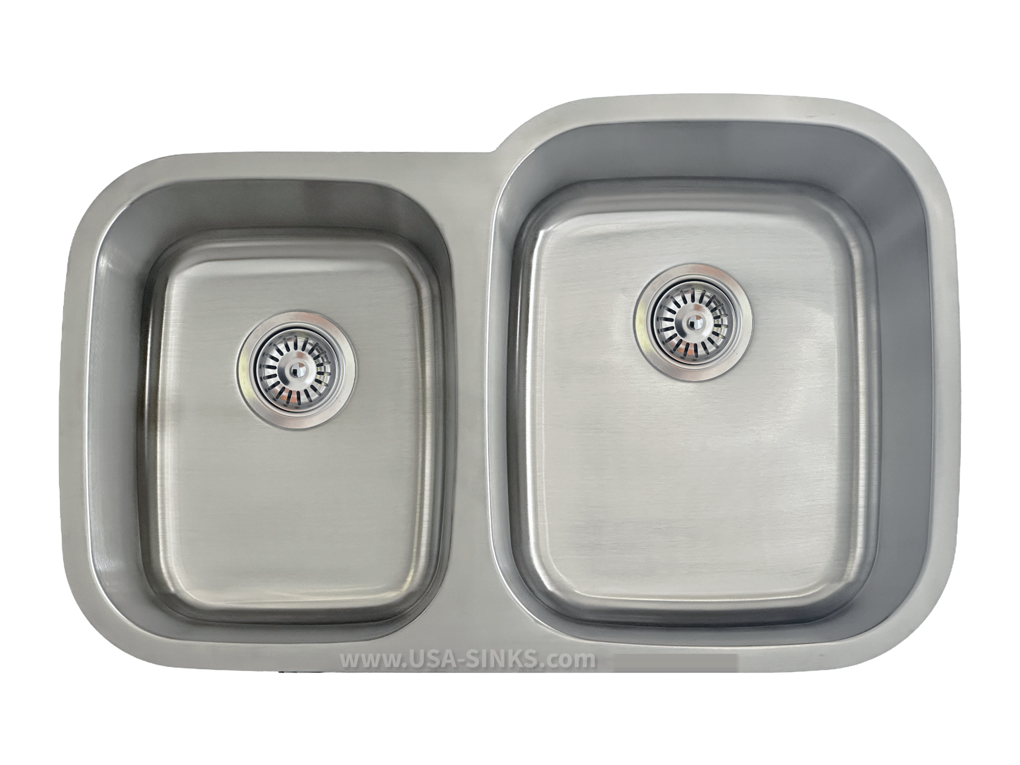 31" x 21" 40/60 Undermount Double Bowl, 18-Gauge Stainless Steel Sink
