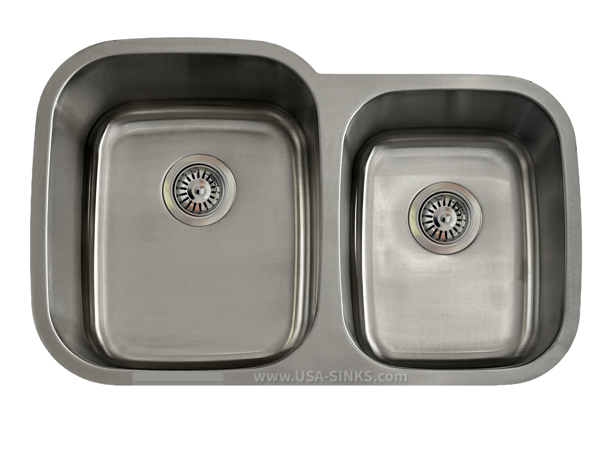 31" x 21" 60/40 Undermount Double Bowl, 18-Gauge Stainless Steel Sink